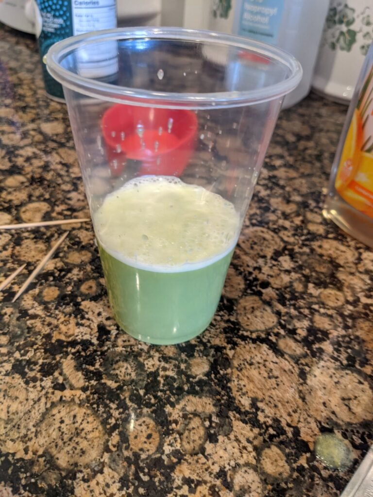 cup of strained pulverized spilt peas